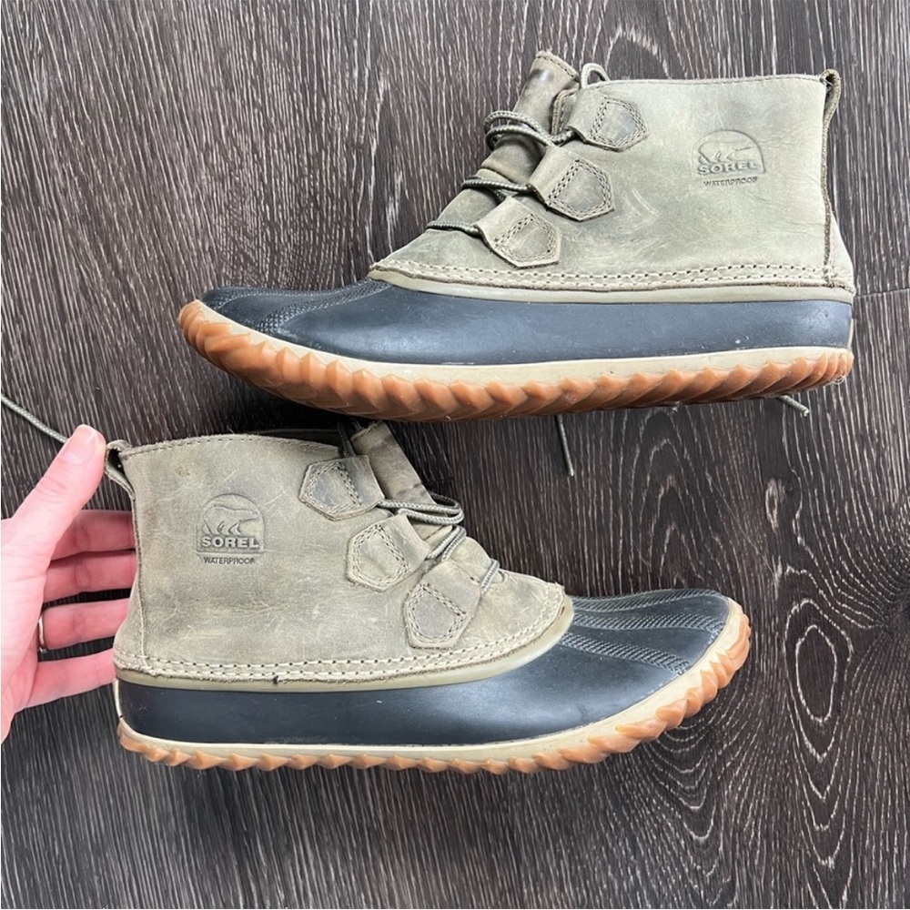 Sorel Women’s Waterproof Olive Green Duck Boots
